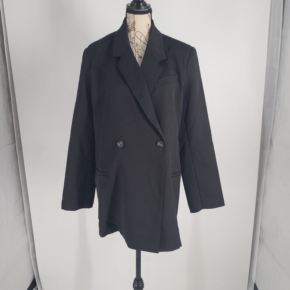 Steve Madden Stella Bocy Blazer Sz Med Black Preppy Dark Feminine Breakfast Club - Picture 4 of 12